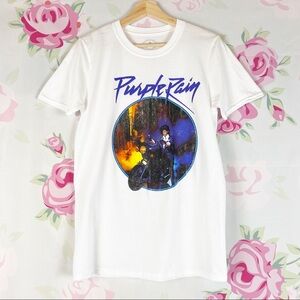 NEW Prince Purple Rain Retro Graphic Cotton Tee Shirt S